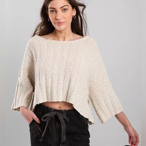 Free People Good Day Cropped Sweater